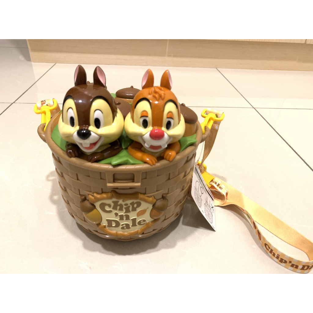 日本東京迪士尼 tokyodisneyresort 奇奇蒂蒂 爆米花桶 爆米花 收納桶 花栗鼠 Chip 'n' Dal