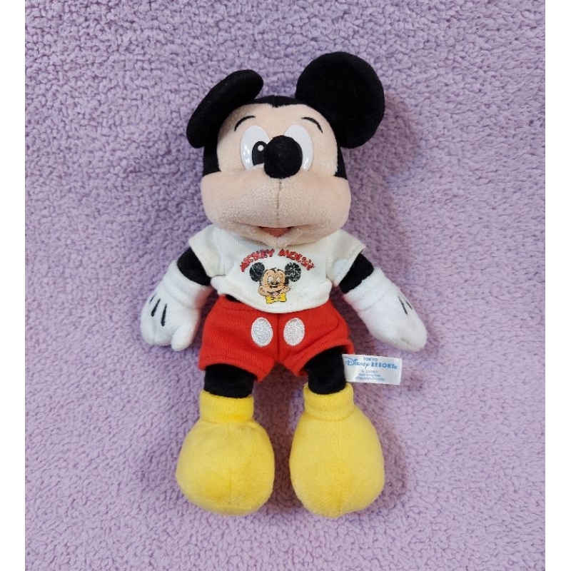 二手 瑕疵商品 日本迪士尼樂園 米奇復古玩偶 mickey mouse disney resort米老鼠娃娃公仔擺飾人偶