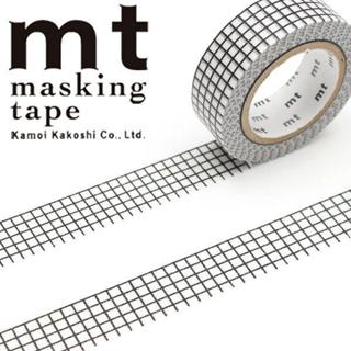 日本mt和紙膠帶 1P Deco系列．方眼/黑色(日本製)