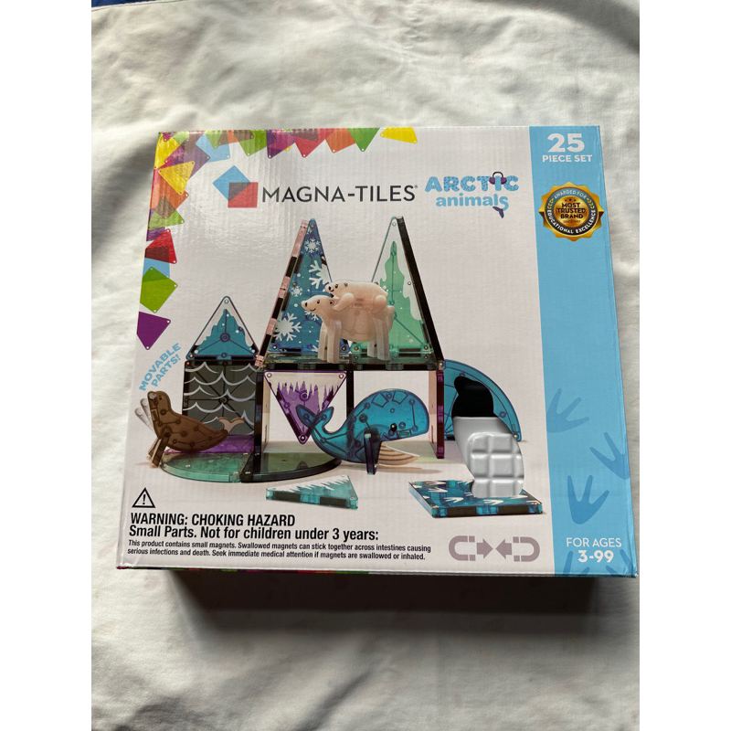 二手玩具 二手磁力片 益智玩具 磁力片 美國正版 Magna-Tiles 極地動物