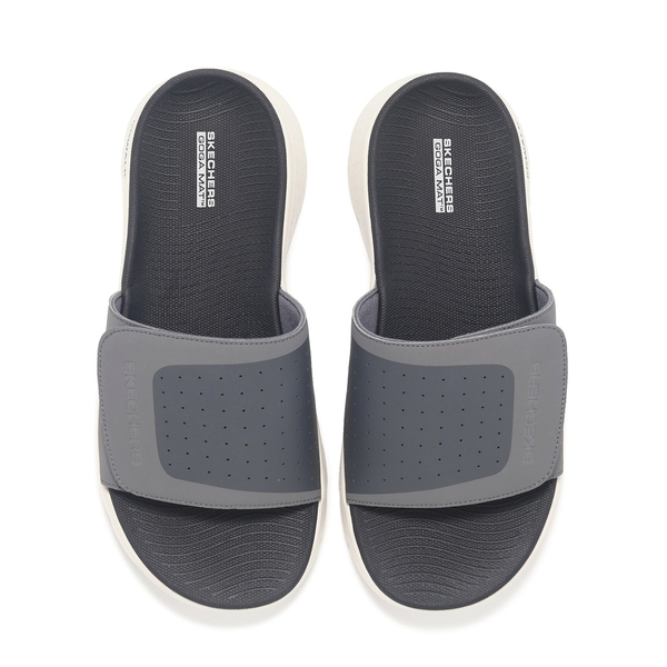 SKECHERS GO WALK FLEX SANDAL 男款 休閒鞋 拖鞋 灰白-229204CHAR