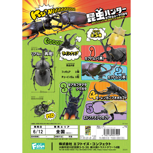 F-toys 甲蟲 昆蟲獵人模型 5款 4582138607505