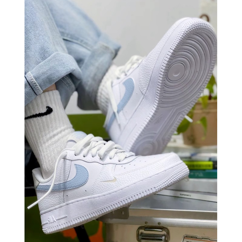 {OGC} NIKE AIR FORCE 1 '07 LIGHT ARMORY BLUE 小勾 藍 HF0022-100
