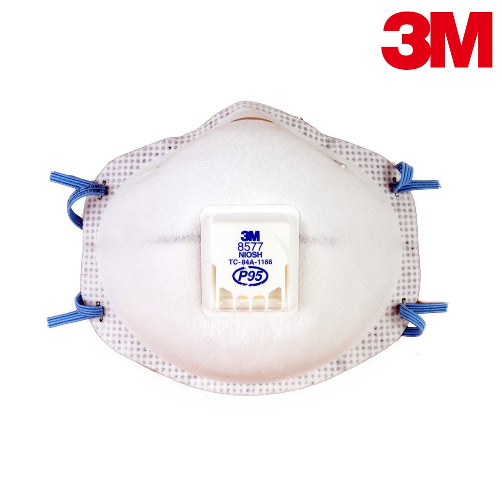 3M 帶閥型 活性碳口罩 P95等級 防塵口罩 8577 防護口罩 工業防塵口罩 拋棄式口罩 10個x1盒