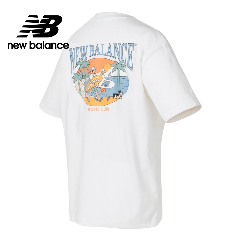 【New Balance】 NB BOY Paradise插畫短袖上衣_男性_白色_MT41955WT