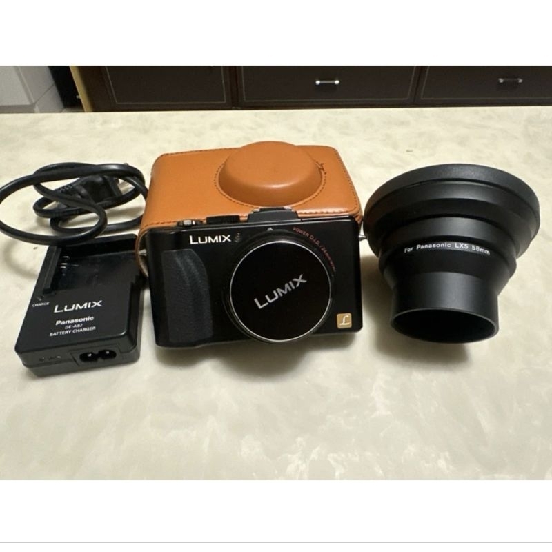二手Panasonic 日本製 數位相機 DMC-LX5 黑色 萊卡鏡頭 贈原廠微距定焦鏡頭58mm