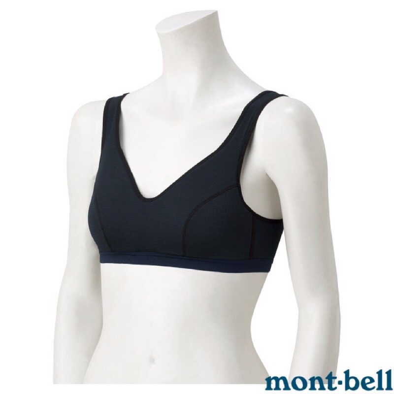 日本mont-bell女款吸汗快乾寬帶運動內衣