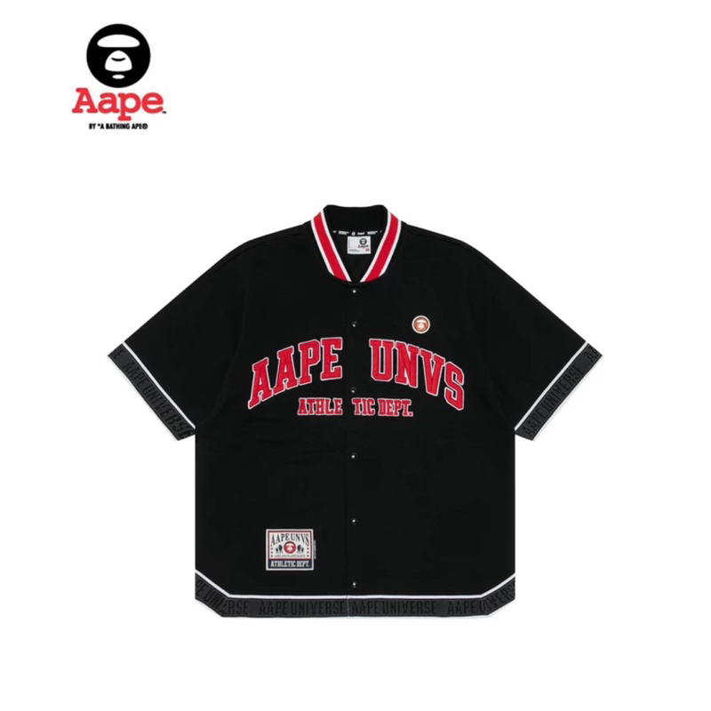 AAPE Moonface patch baseball shirt 兩色 運動 球衣 襯衫 短袖 正品代購