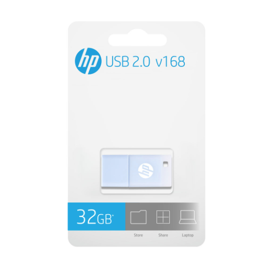 HP 惠普 v168 USB 2.0 迷你果凍隨身碟 微風藍 32GB 隨身碟