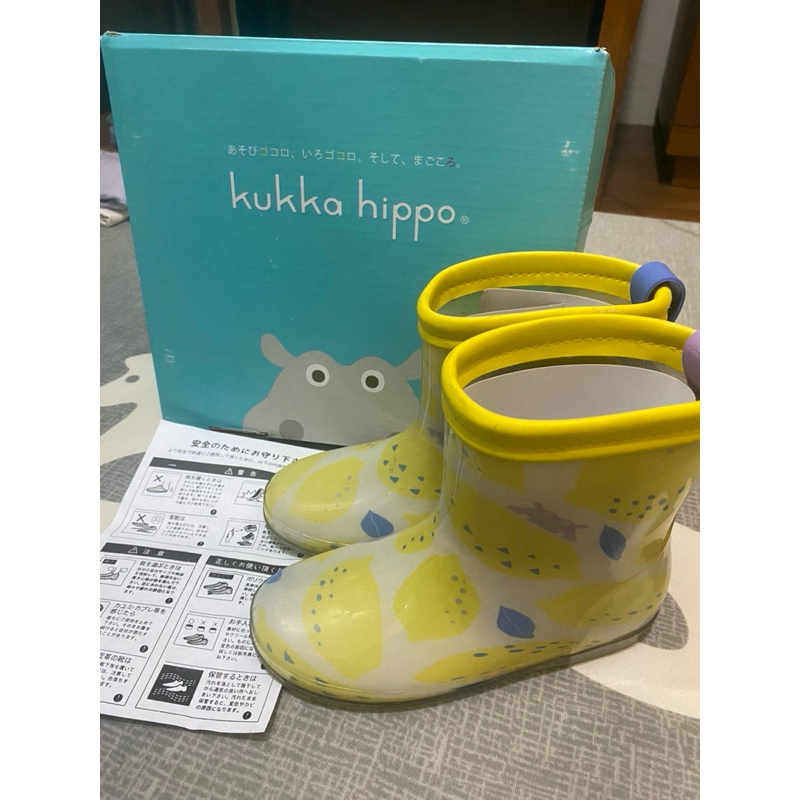 日本🇯🇵 kukka hippo 兒童雨鞋 近全新
