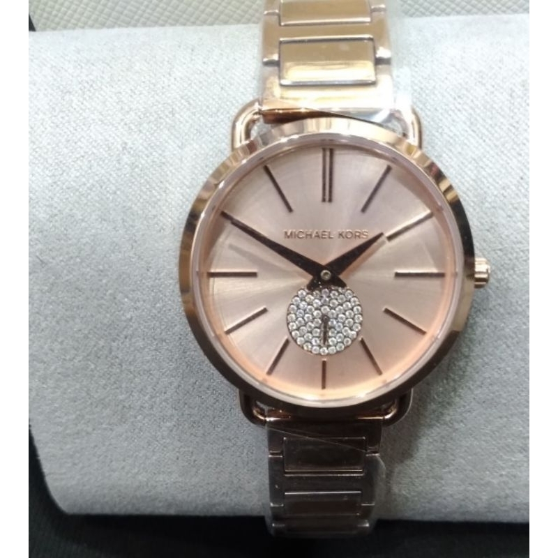 MK MICHAEL KORS 女錶 素面 MK4331 玫瑰金手錶 小圈鑽 時尚