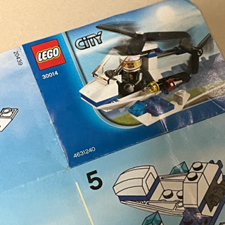 直升機 白藍直升機 樂高LEGO 正版 小積木 二手 狀態良好 默認使痕跡