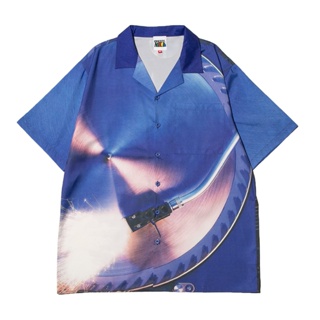PRETTYNICE Turntable Wide Shirt 藍 / 黑膠唱機 短袖襯衫 Technics【CbP】