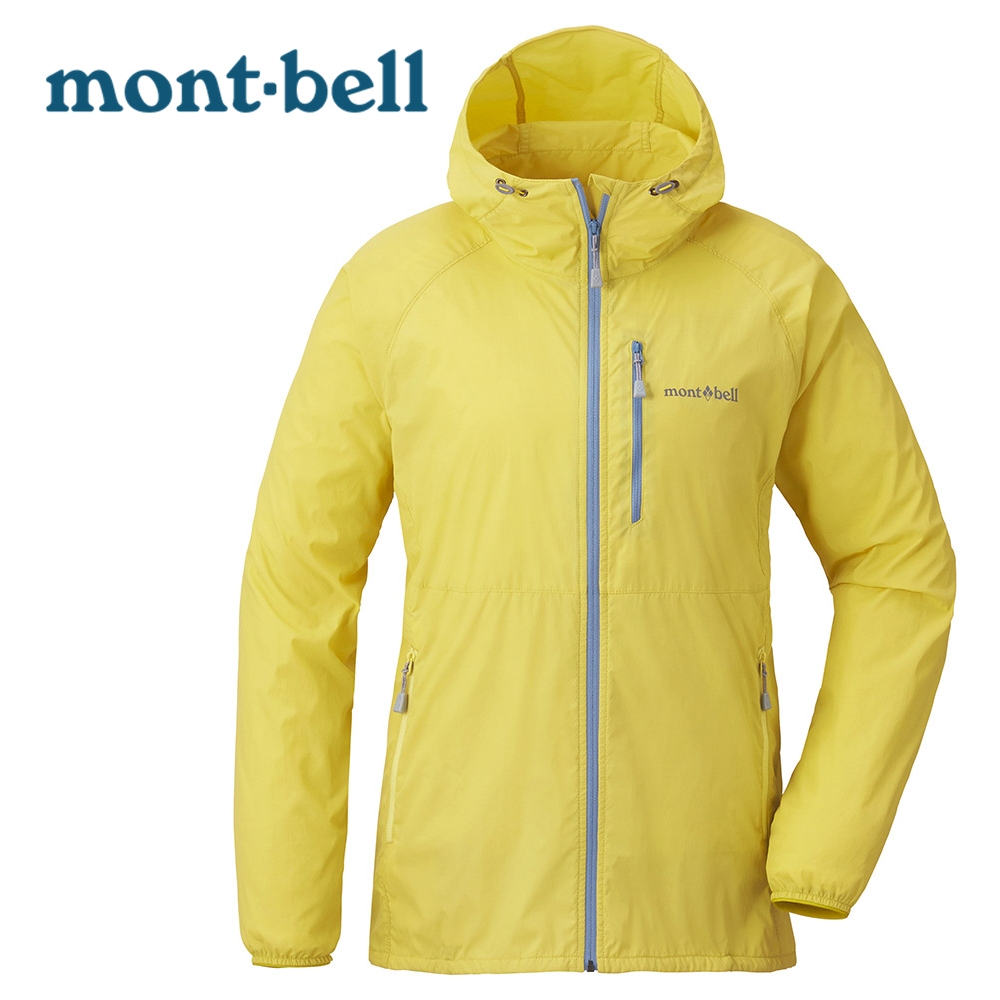 【Mont-bell 日本】Wind Blast 連帽風衣 女 黃 (1103323)｜機能運動外套 連帽外套 可攜式