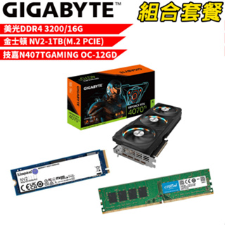 VGA-84【組合套餐】DDR4 16G+NV2 1TB SSD+N407TGAMING OC-12GD