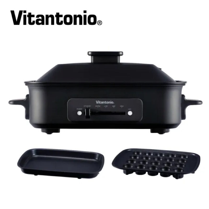 Vitantonio 大V多功能電烤盤(霧夜黑) 只使用過一次