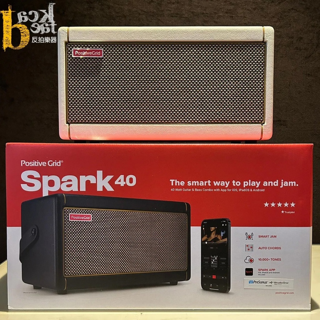 【反拍樂器】POSITIVE GRID SPARK 40 AMP W/BT 白/黑色 電吉他音箱