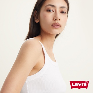 Levis Gold Tab金標系列 短版彈力貼身背心 簡約白 女 A3715-0007 熱賣單品