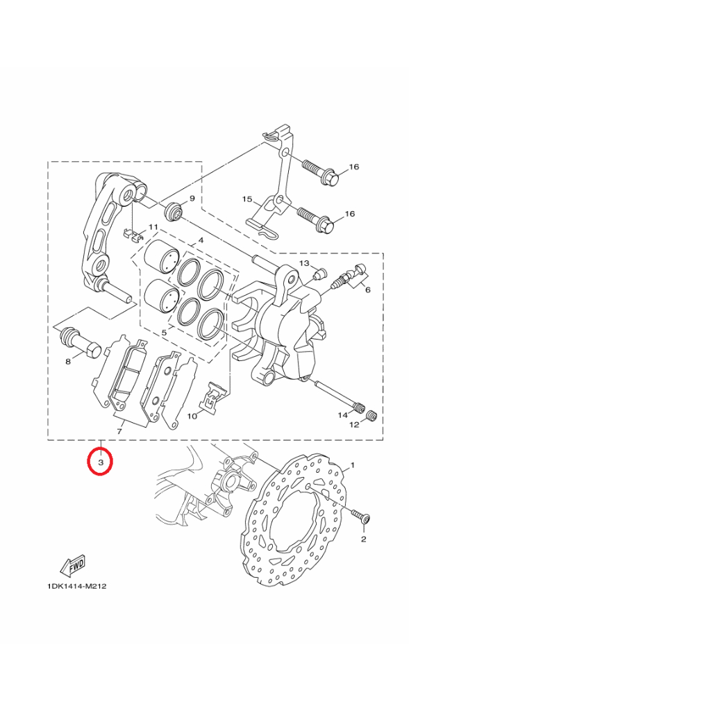 YAMAHA 原廠 SMAX S MAX 155 ABS版 前刹車卡鉗 卡鉗總成 料號：1DK-F580T-70