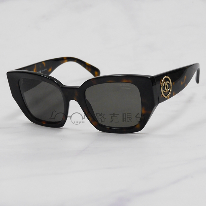 【LOOK路克眼鏡】Chanel 香奈兒 太陽眼鏡 琥珀框 偏光鏡片 CH5506 714 83