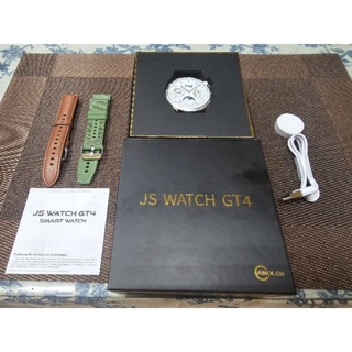 JS watch gt4 智慧手錶 健康檢測 藍牙通話消息接收 模式生成錶盤 語音助手 330毫安大電池 標配雙錶帶