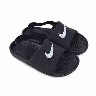 Nike 涼鞋 Kawa Slide 套腳 童鞋 輕便 舒適 大logo 涼爽 小童 夏天 黑白 BV1094001