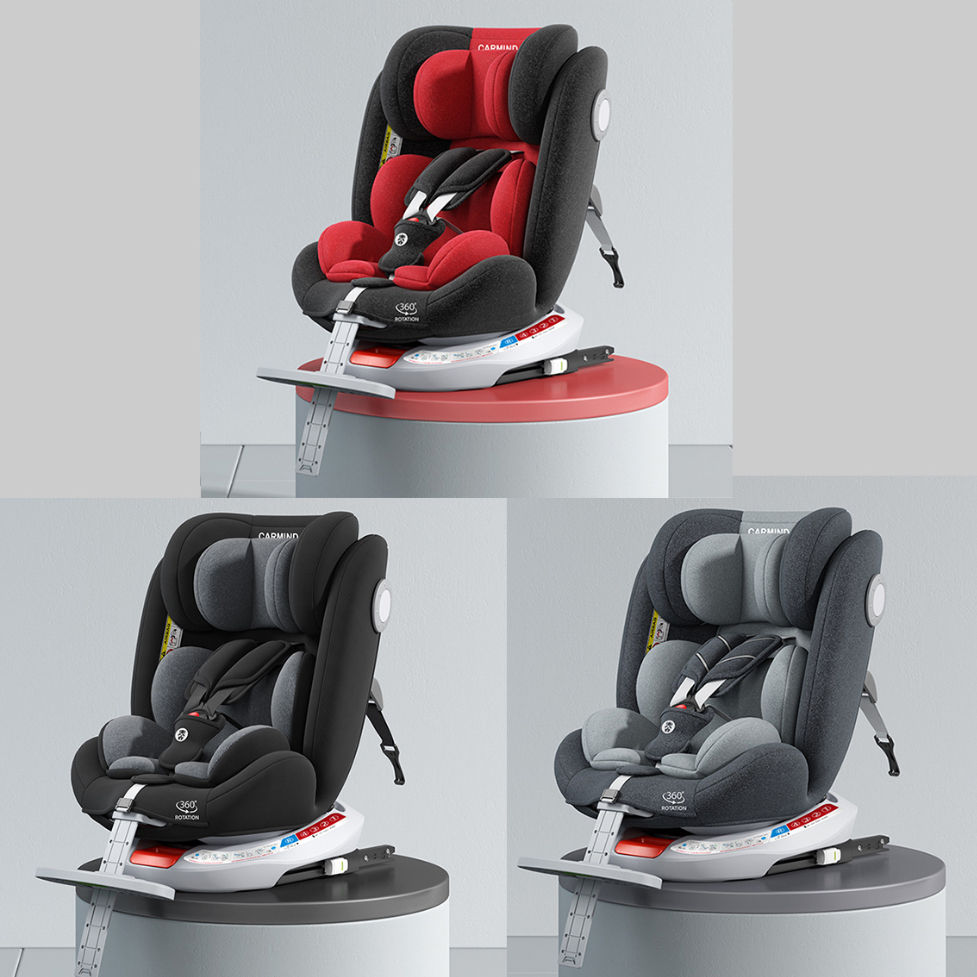 【現貨】360度旋轉汽車安全座椅0-12歲寶寶Isofix車載可睡躺通用兒童嬰兒坐椅