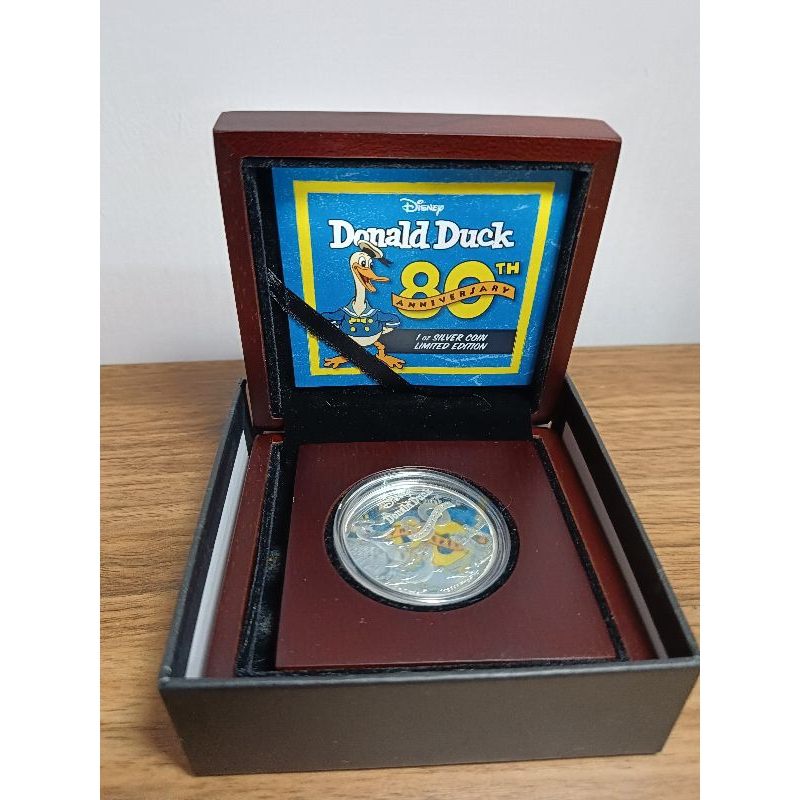 2014年紐埃迪士尼80週年唐老鴨1盎司銀幣 迪士尼紀念幣 迪士尼週邊