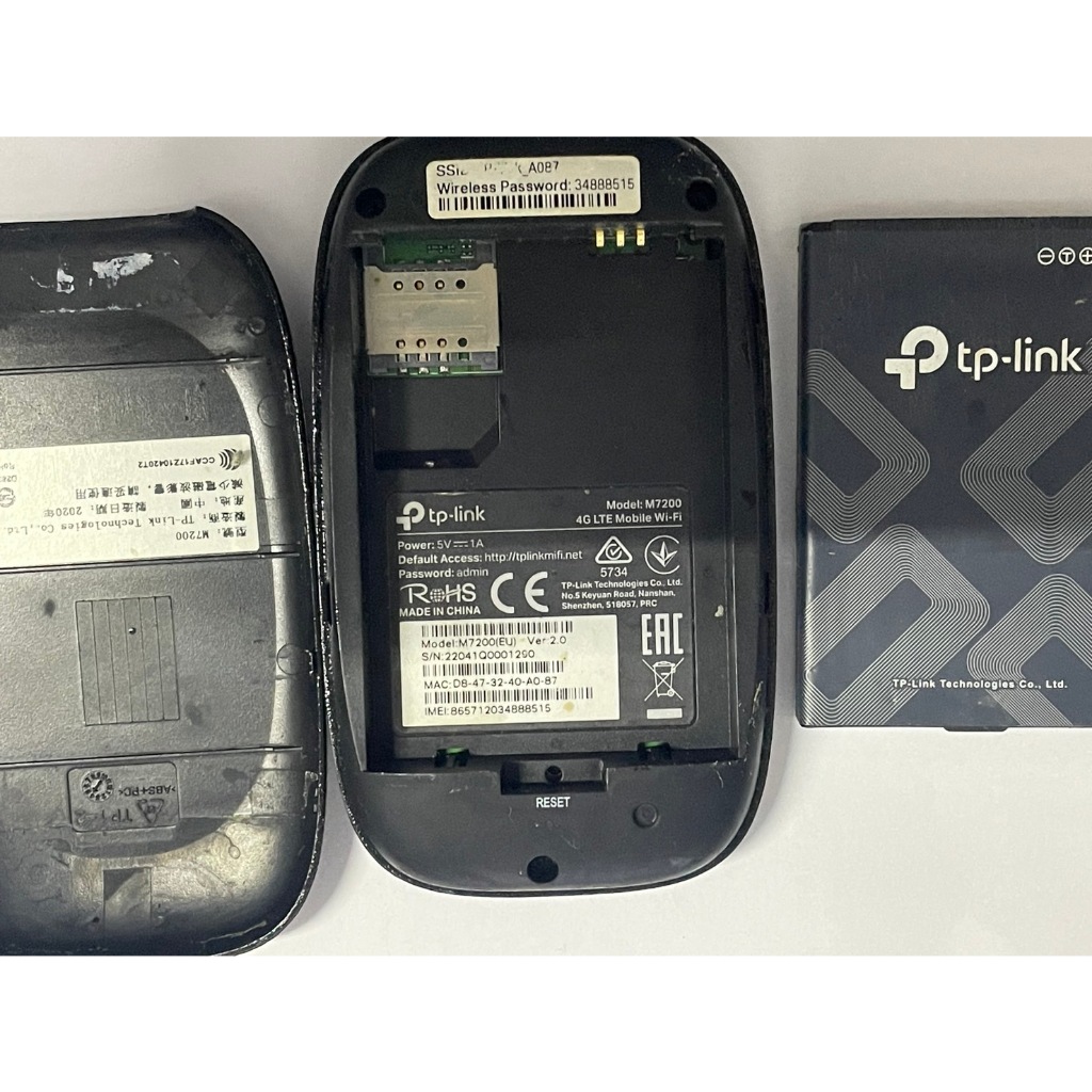 二手TP-Link M7200 4G行動Wi-Fi無線分享器(4G路由器)