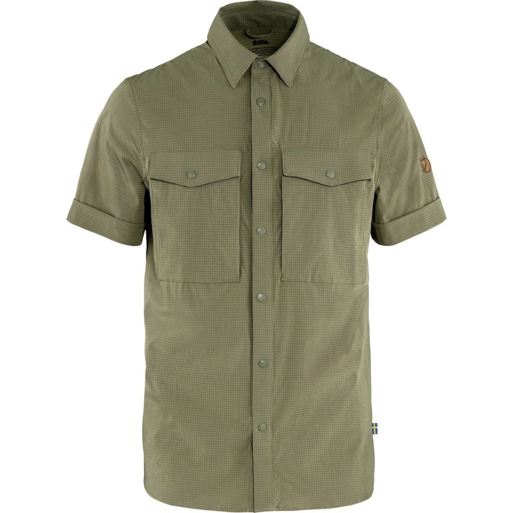 Fjallraven Abisko Trekking Shirt SS 男款彈性短袖襯衫 F87939-622 淺橄欖