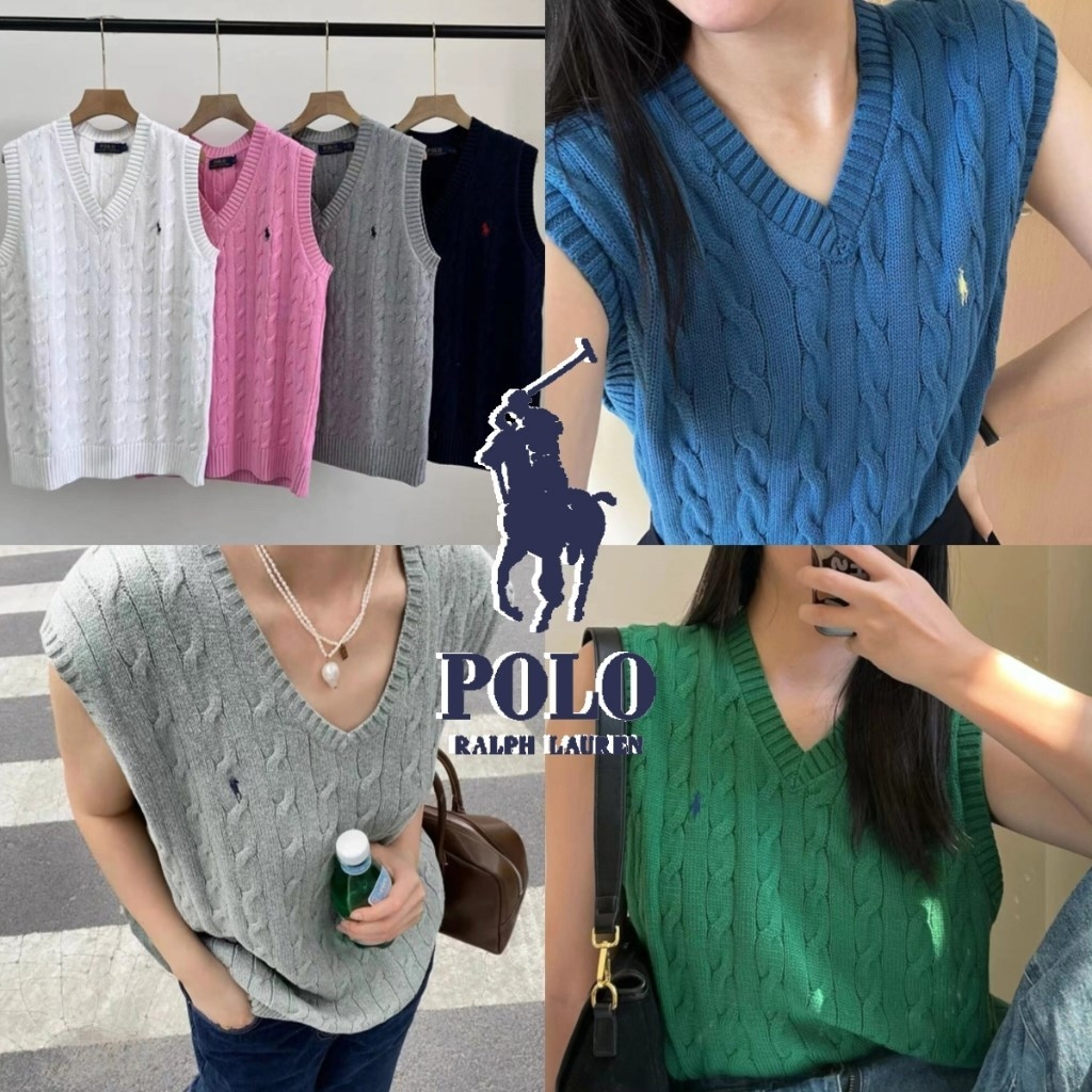 『WS』限時特惠✨ Polo Ralph Lauren 小馬針織背心 小馬刺繡 馬甲背心 毛衣馬甲 麻花短袖 女款