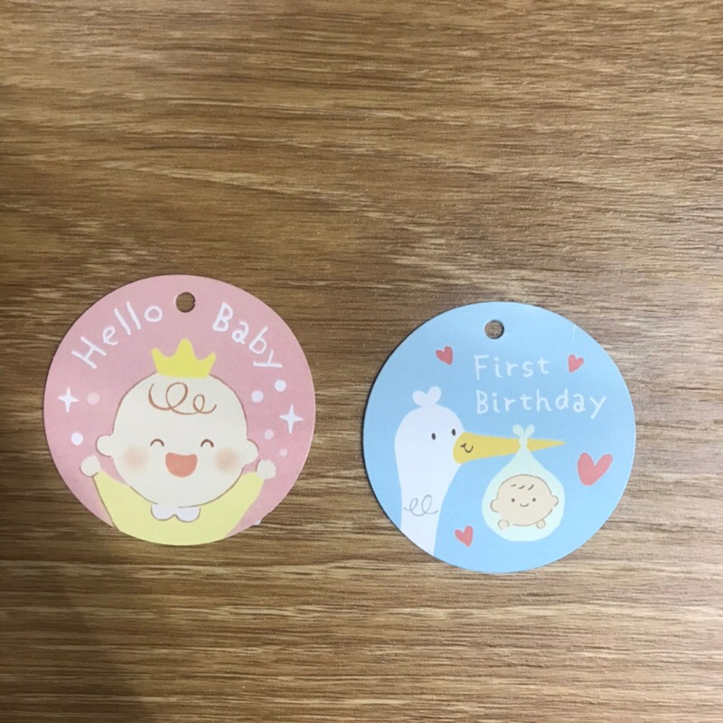超便宜小舖 30入 禮品吊卡 比比送子鳥 HELLO BABY 彌月 新生兒 小寶貝