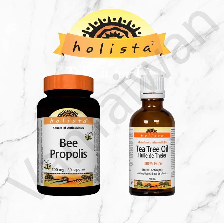 [VanTaiwan二館] 加拿大代購 Holista Bee Propolis天然蜂膠&amp;100%Pure 茶樹油
