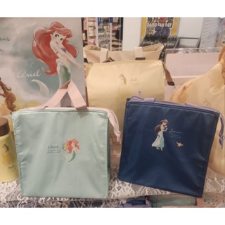 新款大創DAISO×THREEPPY 迪士尼Disney 公主 小美人魚 貝兒 茉莉 保冷提袋 拉鏈野餐袋 便當購物袋