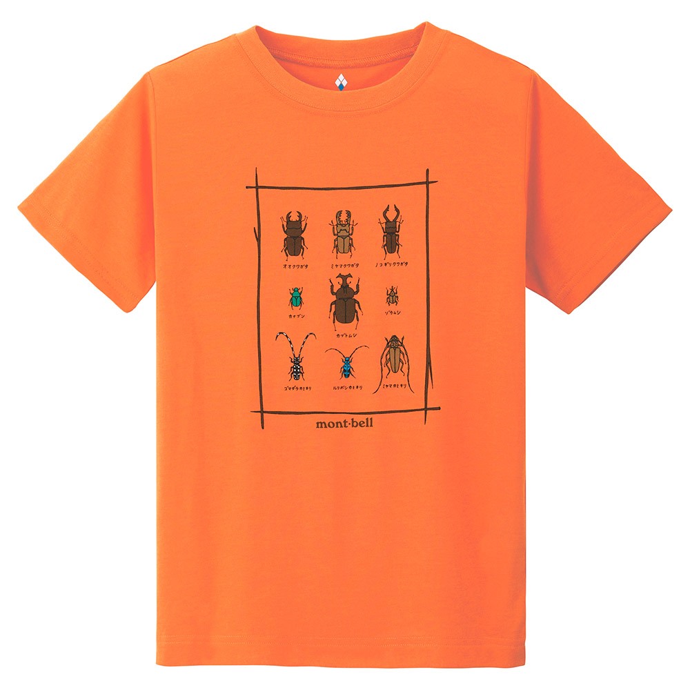 【mont-bell】1114189 OG 橘【兒童款】Wickron 甲蟲 短袖排汗衣 排汗T恤 機能衣