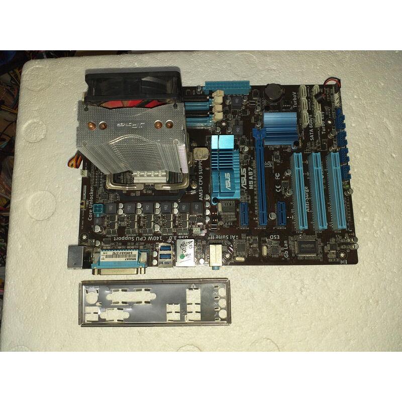 良品-ASUS M5A87+AMD FX 6300,電池換新,bios更新,個保40天.要外接顯卡,見說明.