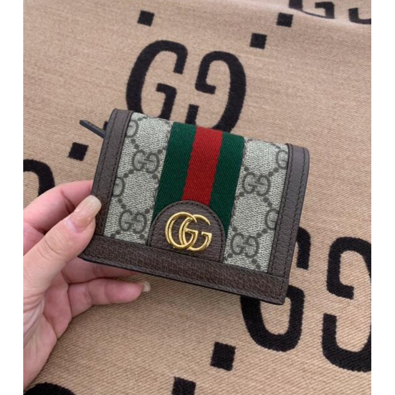 【𝐂𝐚𝐬𝐞𝐬】Gucci｜古馳OPHIDIA 對開老花短夾 錢包 零錢袋錢包 精品代購 歐洲代購 古馳代購
