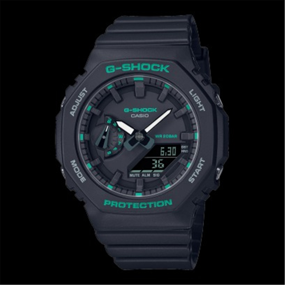 CASIO 卡西歐 G-SHOCK 纖薄輕巧 耐衝擊 八角運動腕錶-經典黑(GMA-S2100GA-1A)[ 秀時堂 ]