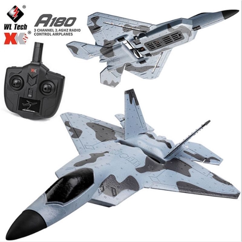 XK 偉力 A180 - F22 仿真機 無刷馬達 固定翼 滑翔飛機 充電電動玩具 模型