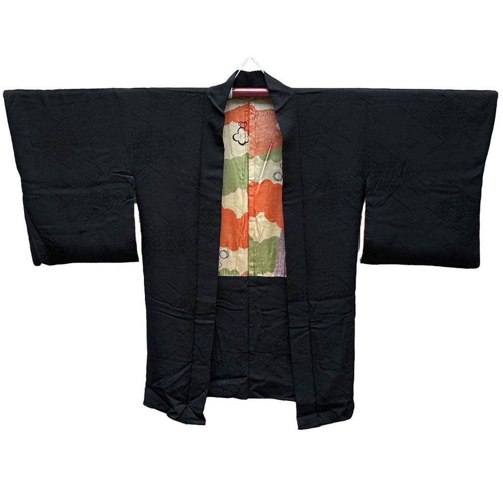 【茶】5-1313 日本和服 道中着 羽織短外套