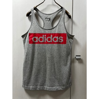 ADIDAS正品 女大人灰色背心 size：S