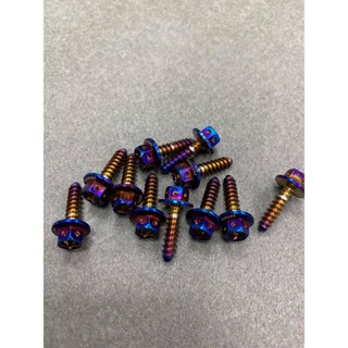 永承車業🌈 全新 POSH M4 鍍鈦螺絲 車殼螺絲 鐵板牙 螺絲 白鐵 鍍鈦 M4X15