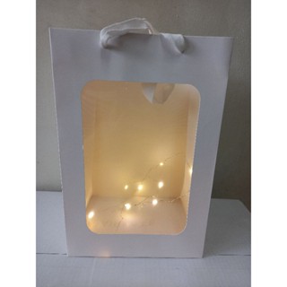 提袋 紙袋 禮品袋 禮物提袋 LED 燈 透明提袋 透明紙袋