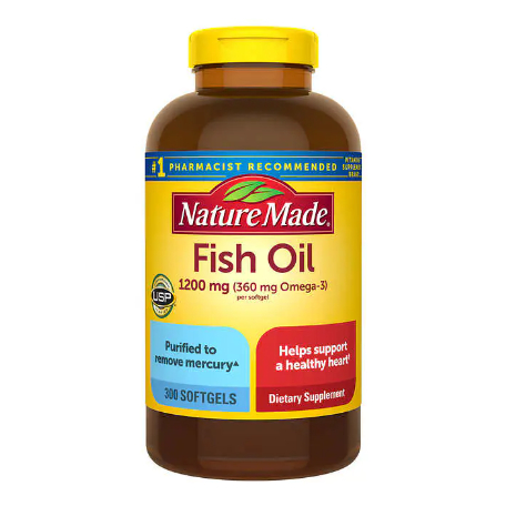 現貨&gt;1萊萃美Nature Made Fish Oil 1200毫克300顆，2管道岩檸檬味魚油 1200 毫克240顆