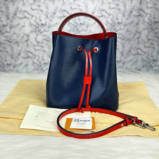 Louis Vuitton LV EPI M54367 靛藍/紅 水桶包 防水