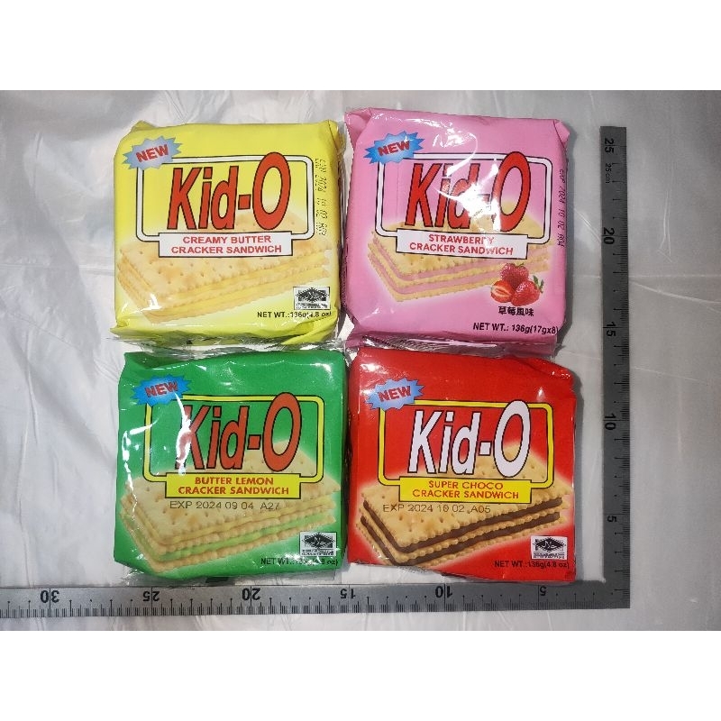 ［泰國］Kid-O 日清 三明治餅乾/夾心餅乾 巧克力/奶油/檸檬/草莓口味 136g