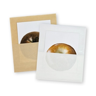 ☆╮Jessice 雜貨小鋪╭☆素色 E型 信封袋 貝果 三明治 漢堡 餅乾 甜甜圈 包裝用品 紙袋 每包200入±3%