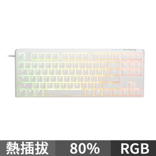 Ducky One 3 白色 87鍵 80% RGB 機械式鍵盤 中文 英文