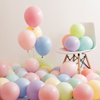 生日快樂氣球 裝潢場景佈置派對瑪卡龍背景牆裝飾品彩色汽球套餐