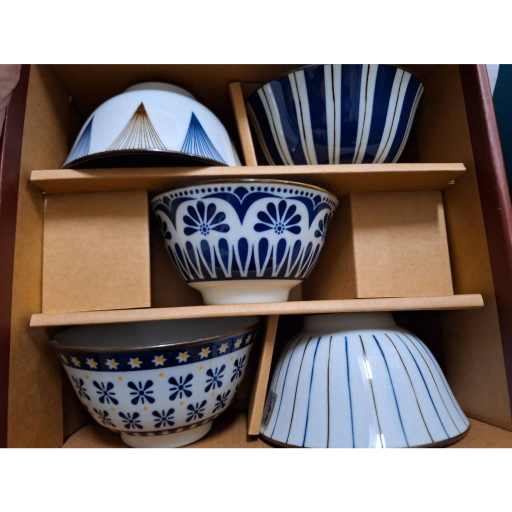 松村窯 日式和風手造 餐具 飯碗 陶瓷碗 茶碗 湯碗 5入碗禮盒組
